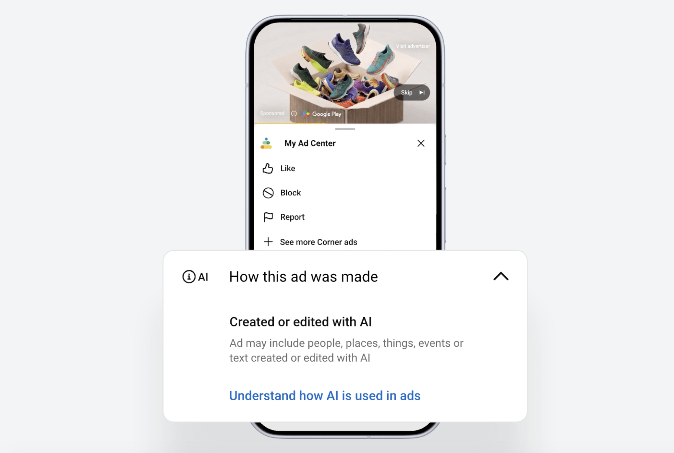 Google 将自动标注使用 AI 制作的广告