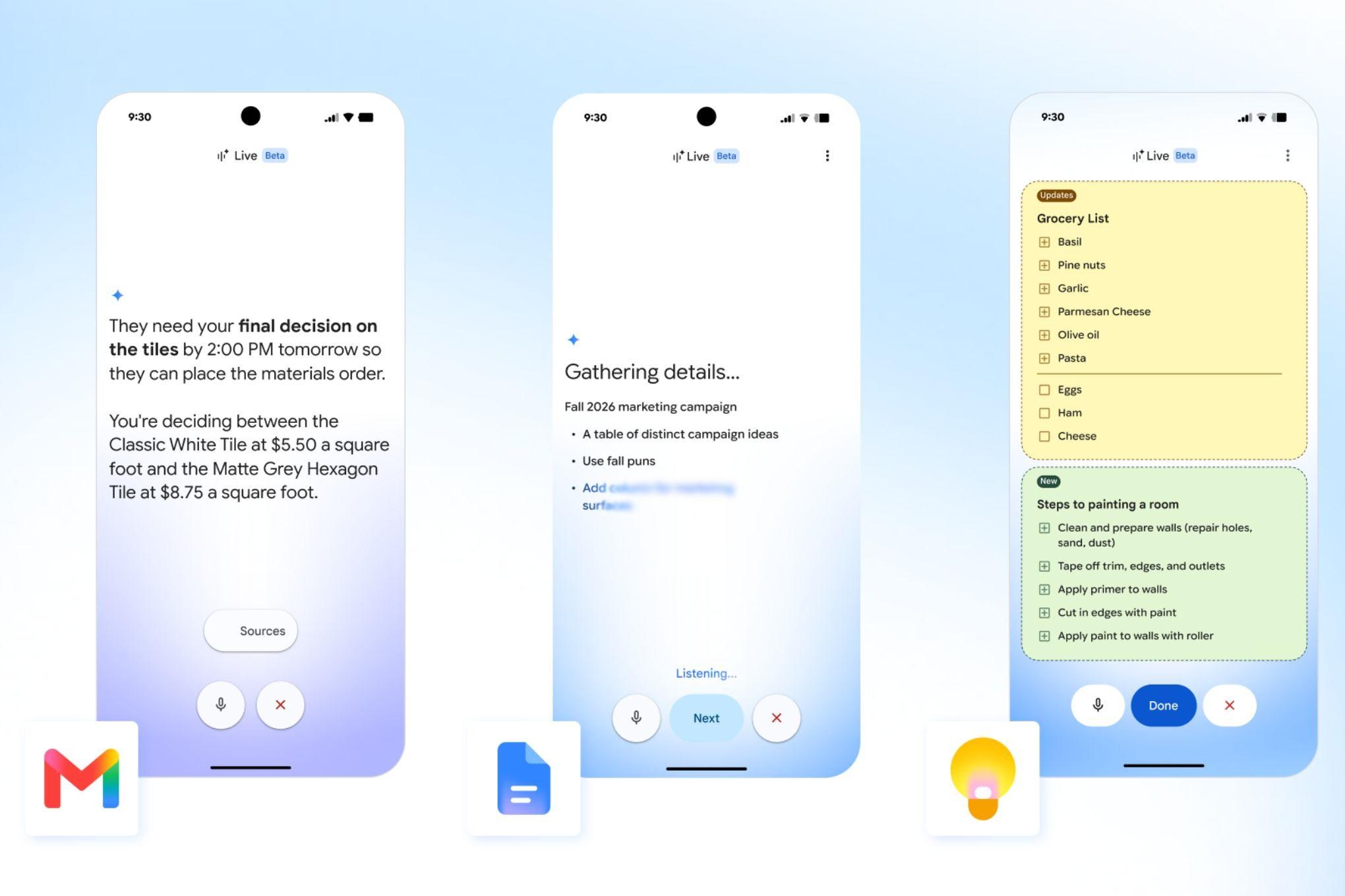 谷歌为 Gmail、Docs 和 Keep 推出 AI 语音助手功能