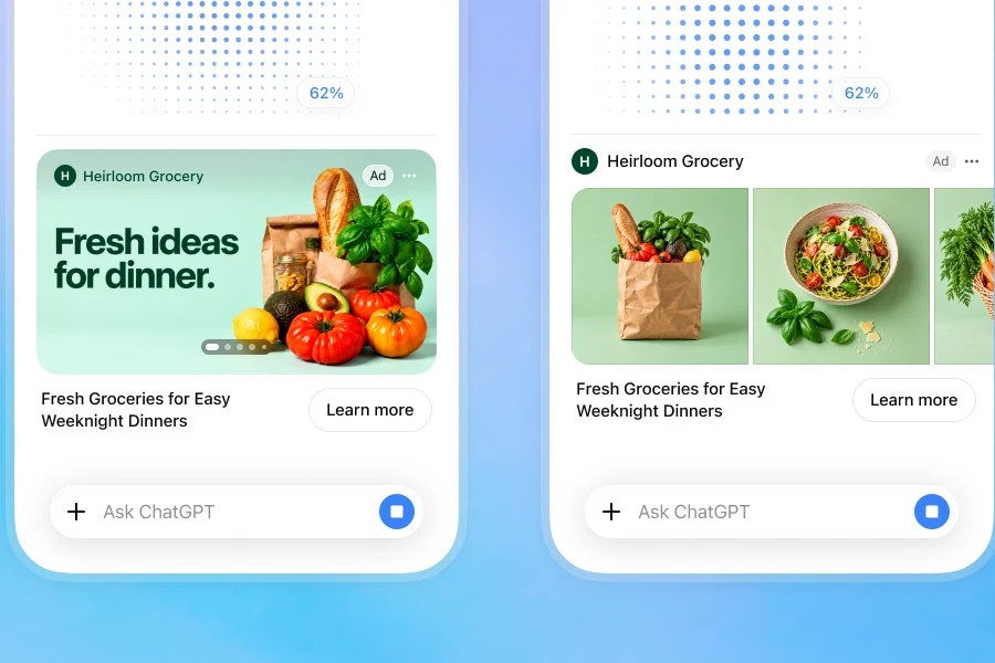OpenAI 在 ChatGPT 中测试图片广告格式