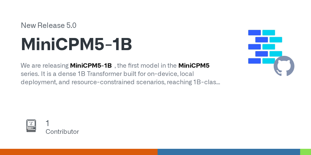 MiniCPM5-1B 发布