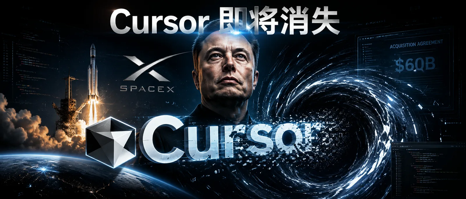 SpaceX 600 亿美元收购 Cursor，品牌将逐步淘汰