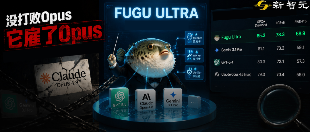 Sakana AI 发布 Fugu 系统：跑分靠调用 GPT-5.5 与 Opus 4.8，非自身模型能力