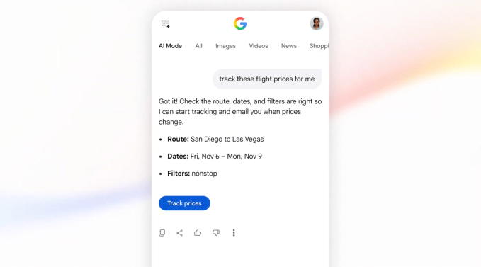 Google AI Mode 新增机票价格跟踪与酒店预订功能