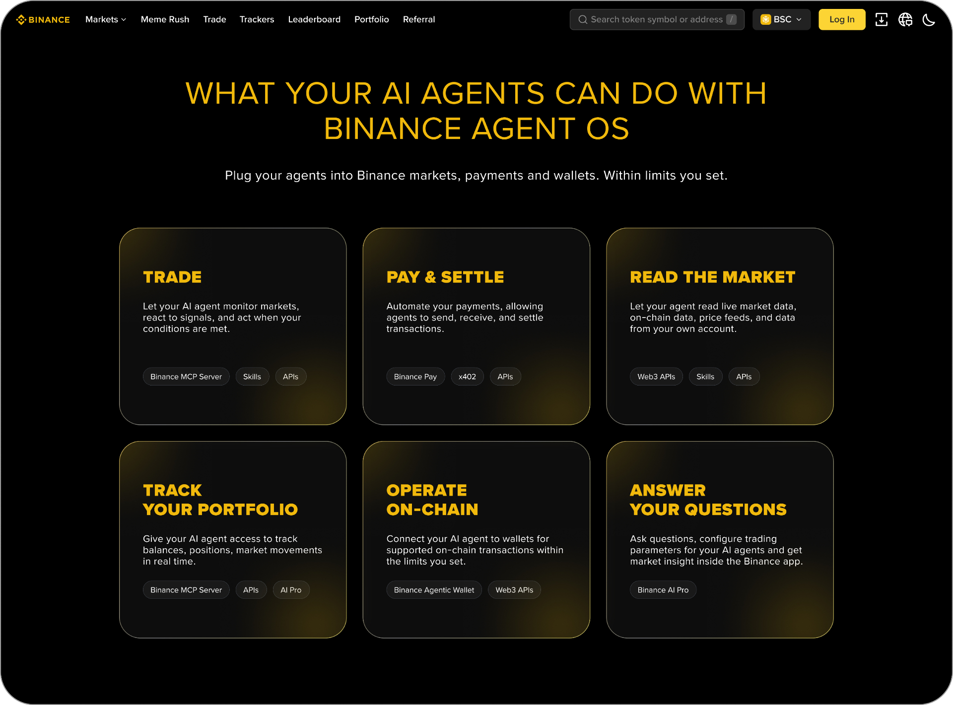 Binance 发布 Agent OS 平台 支持 AI 代理自主交易