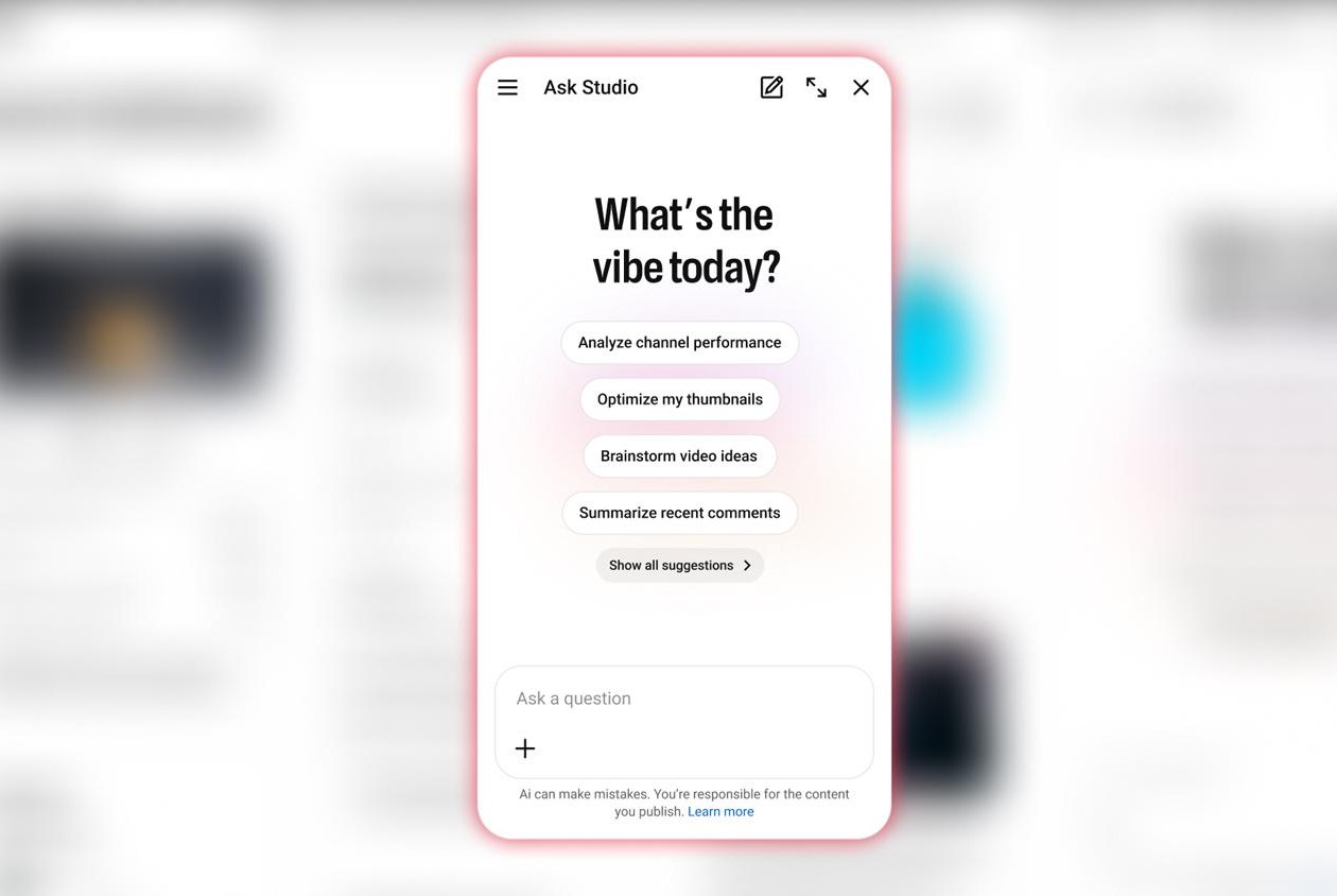 YouTube 推出 AI 创作者工具，可代管频道优化
