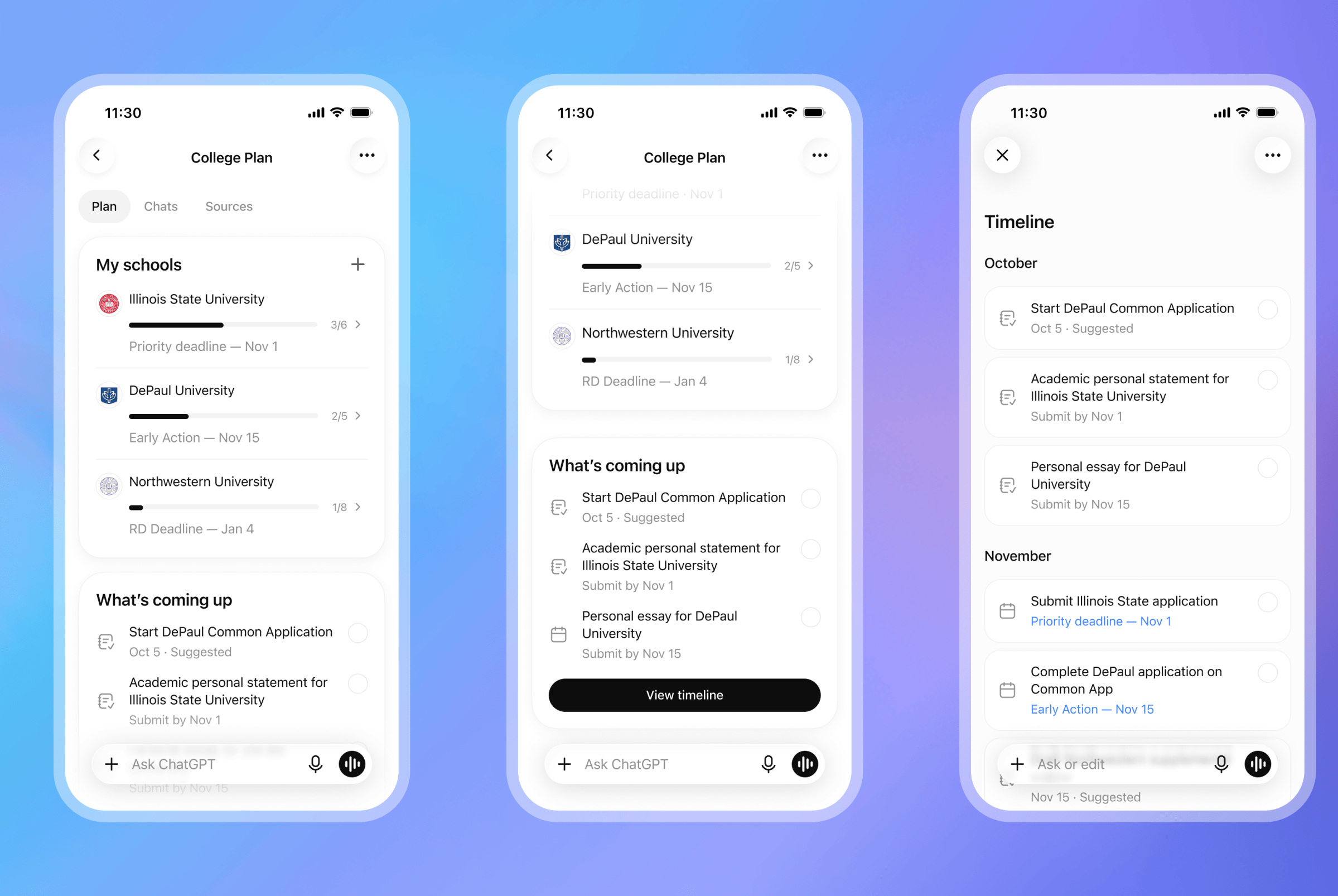 OpenAI 为 ChatGPT 青少年模式加入大学申请规划工具