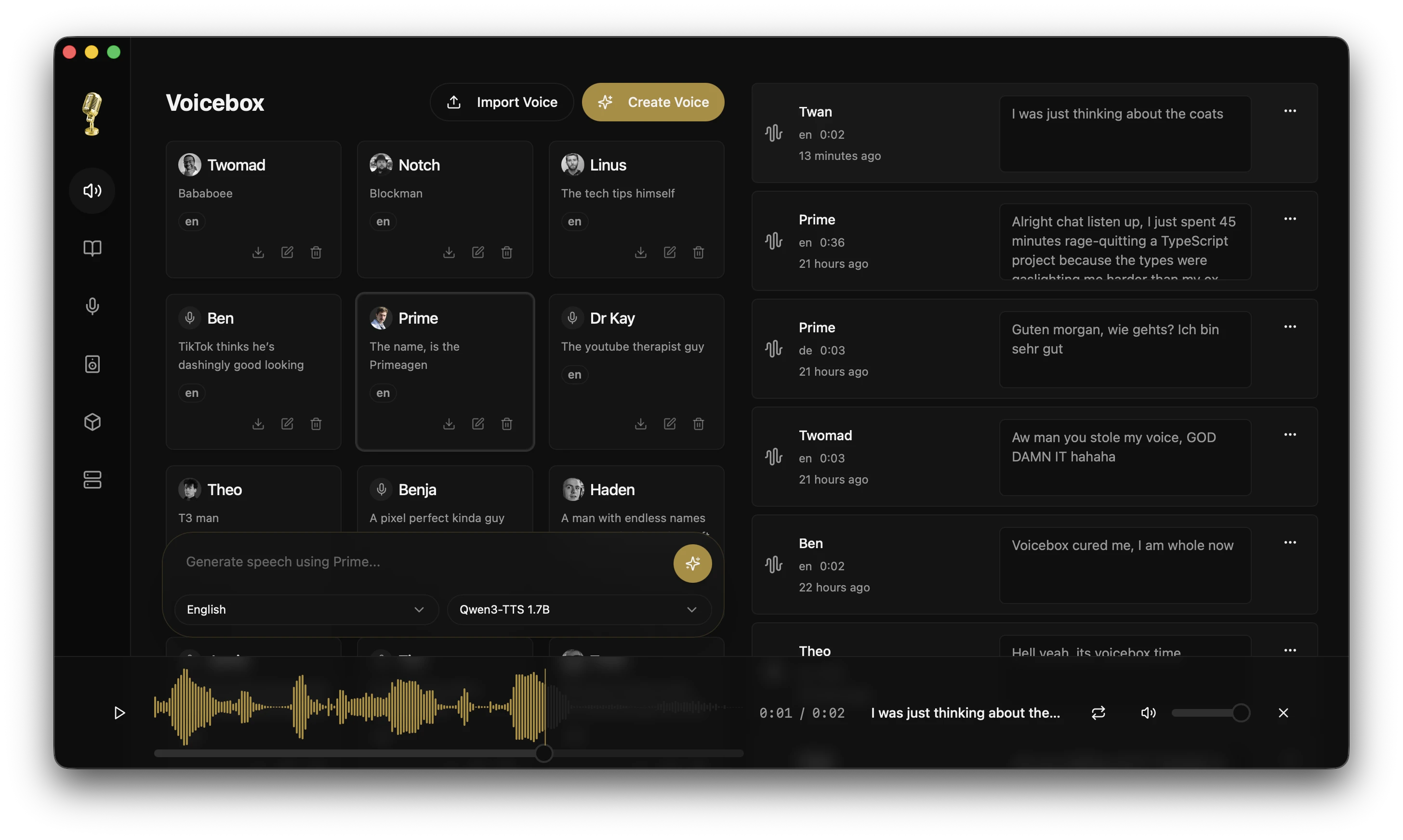 Voicebox 应用截图
