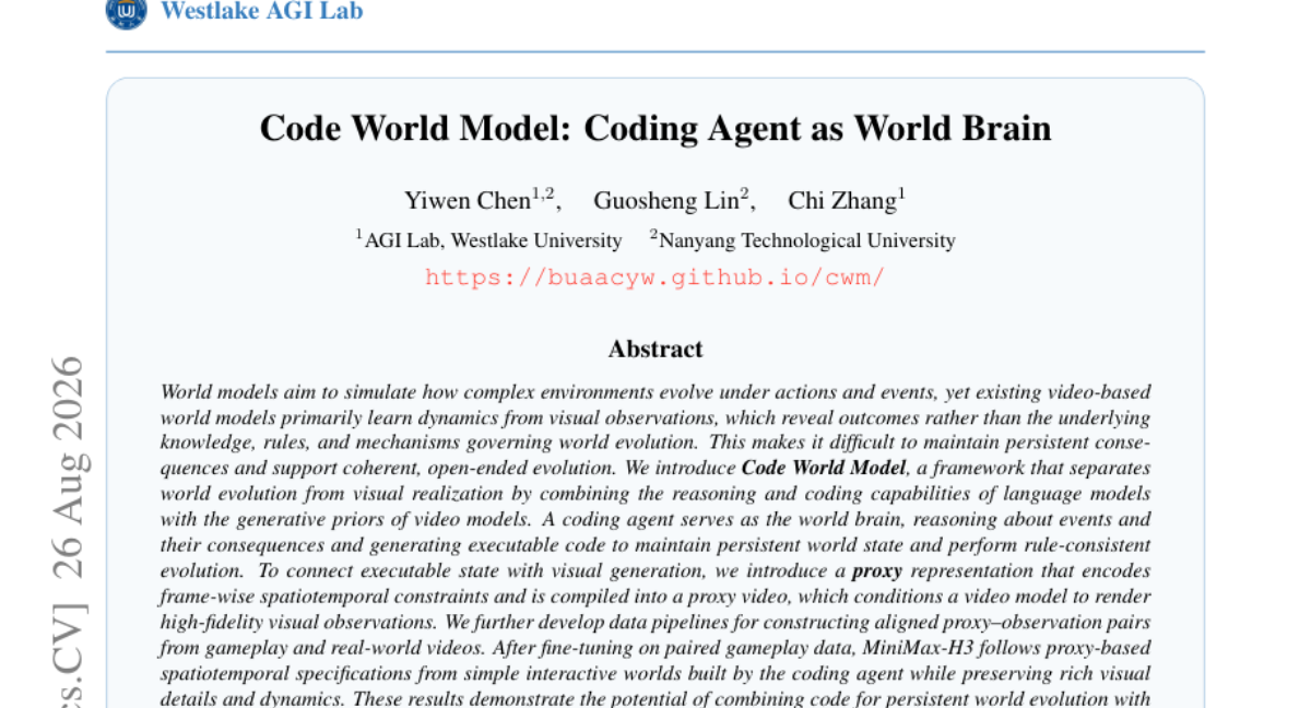 Code World Model: Coding Agent as World Brain