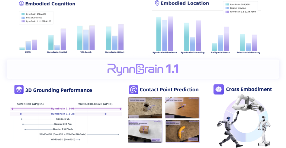 RynnBrain 1.1: 迈向更强大和更通用的具身基础模型