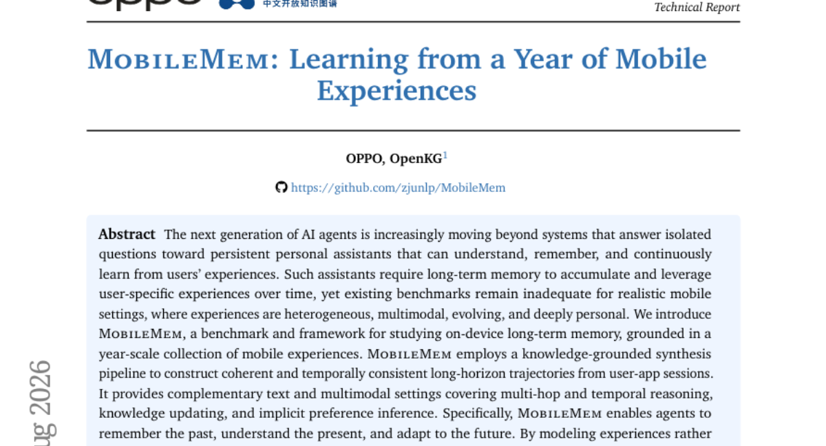 MobileMem: 从一年移动体验中学习