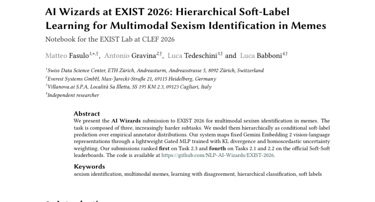 AI Wizards at EXIST 2026: 面向模因多模态性别歧视识别的分层软标签学习