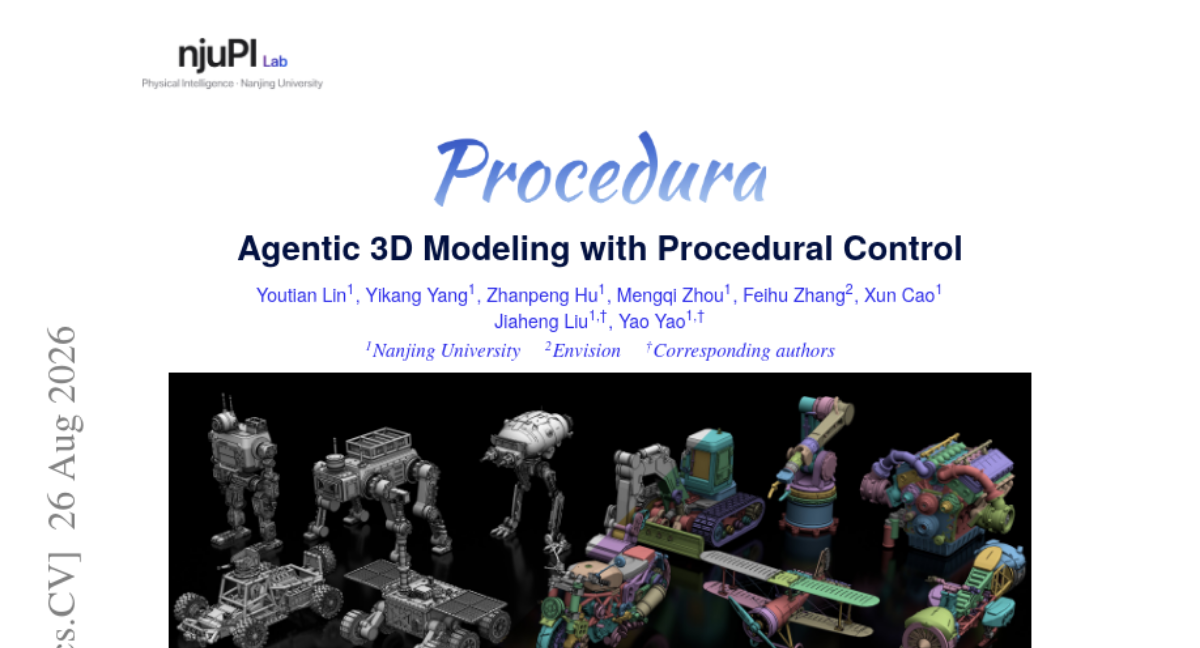 Procedura: 基于程序化控制的智能体 3D 建模