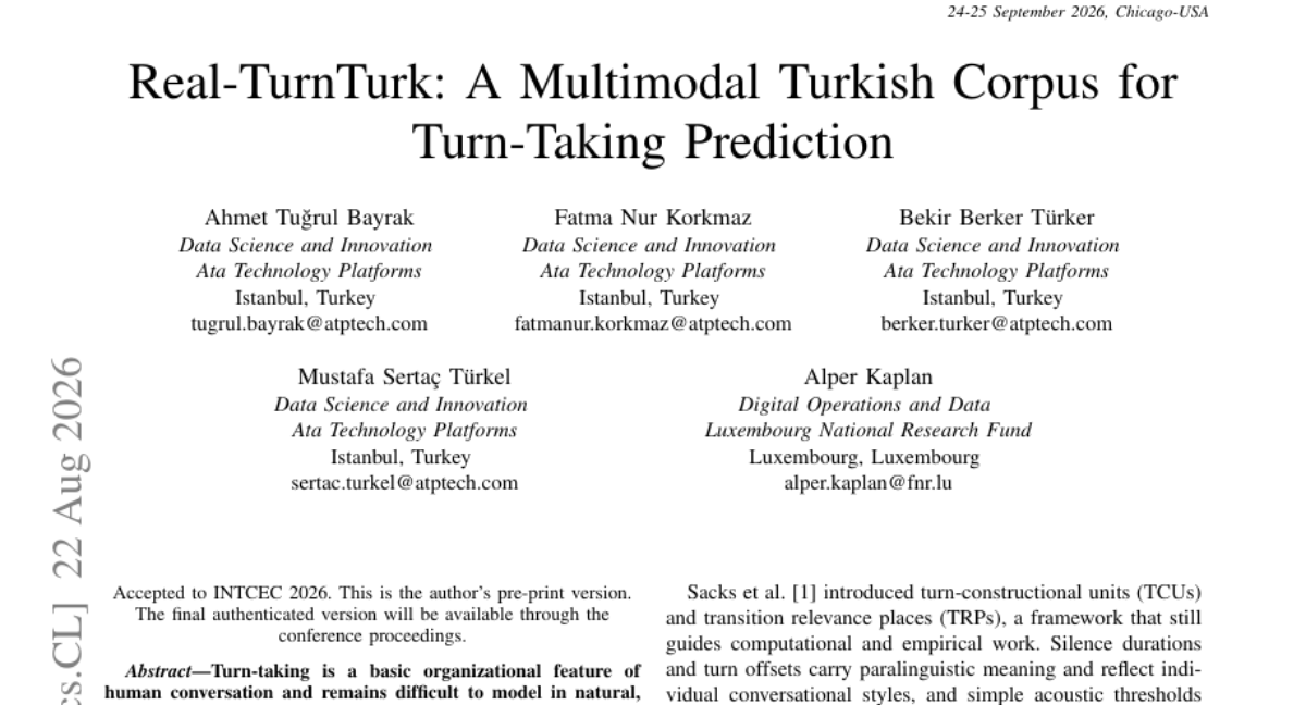 Real-TurnTurk：用于轮次转换预测的多模态土耳其语语料库