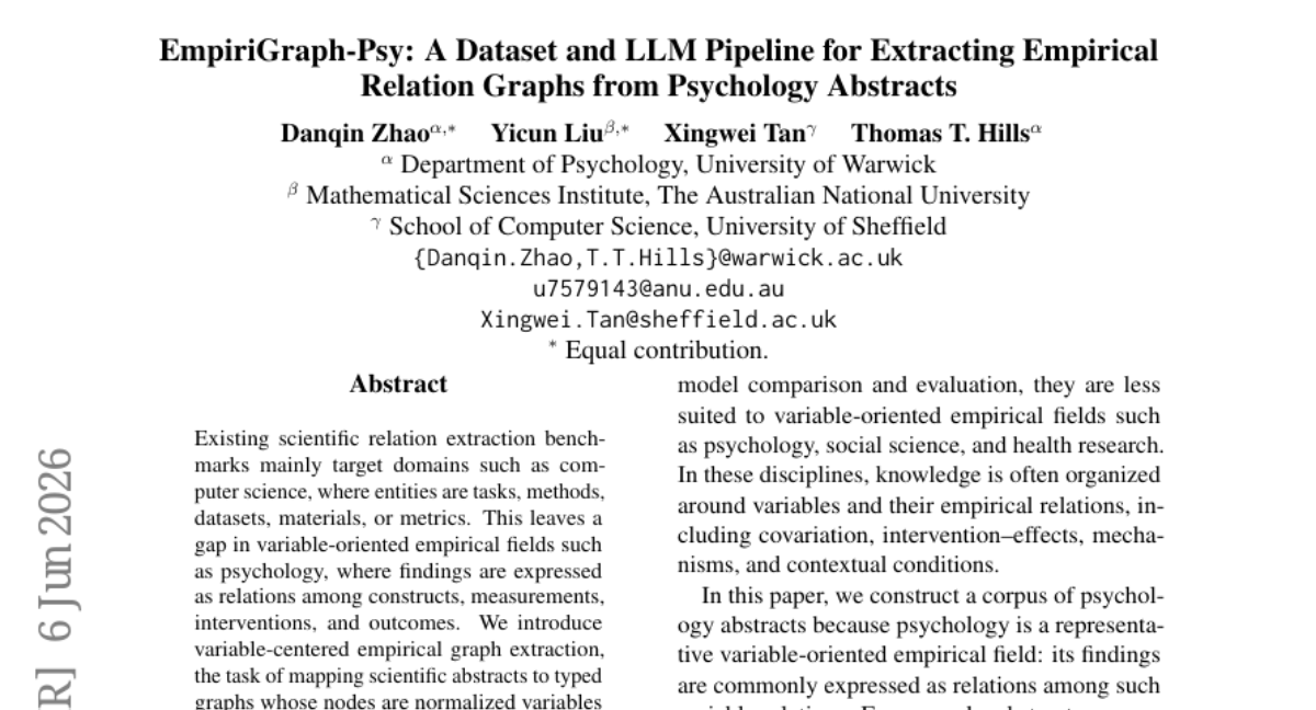EmpiriGraph-Psy：从心理学摘要中提取实证关系图的数据集与LLM流水线