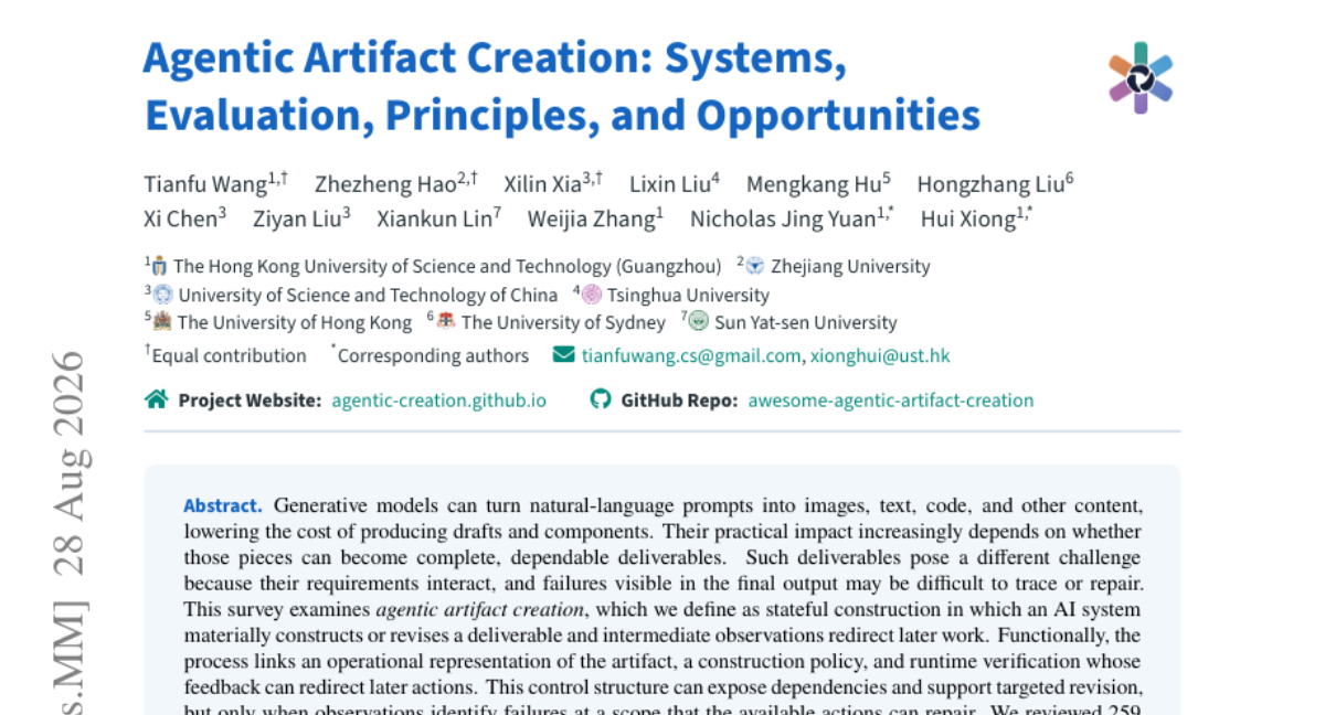 Agentic Artifact Creation: 系统、评估、原则与机遇