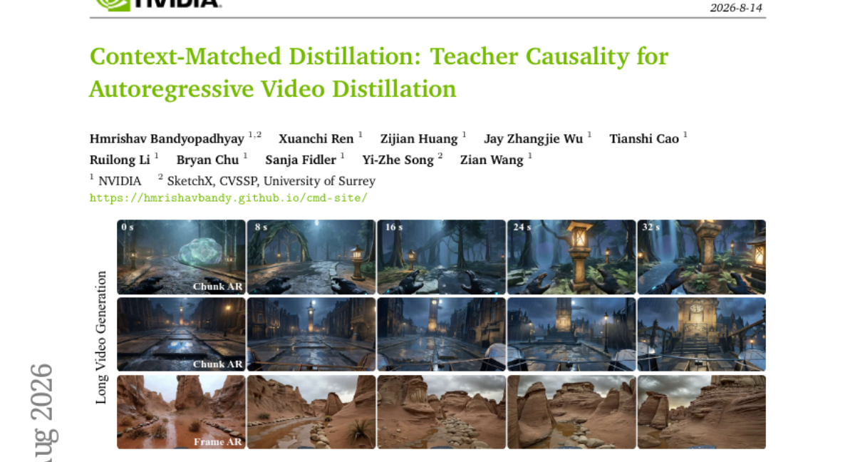 Context-Matched Distillation：自回归视频蒸馏中的教师因果性