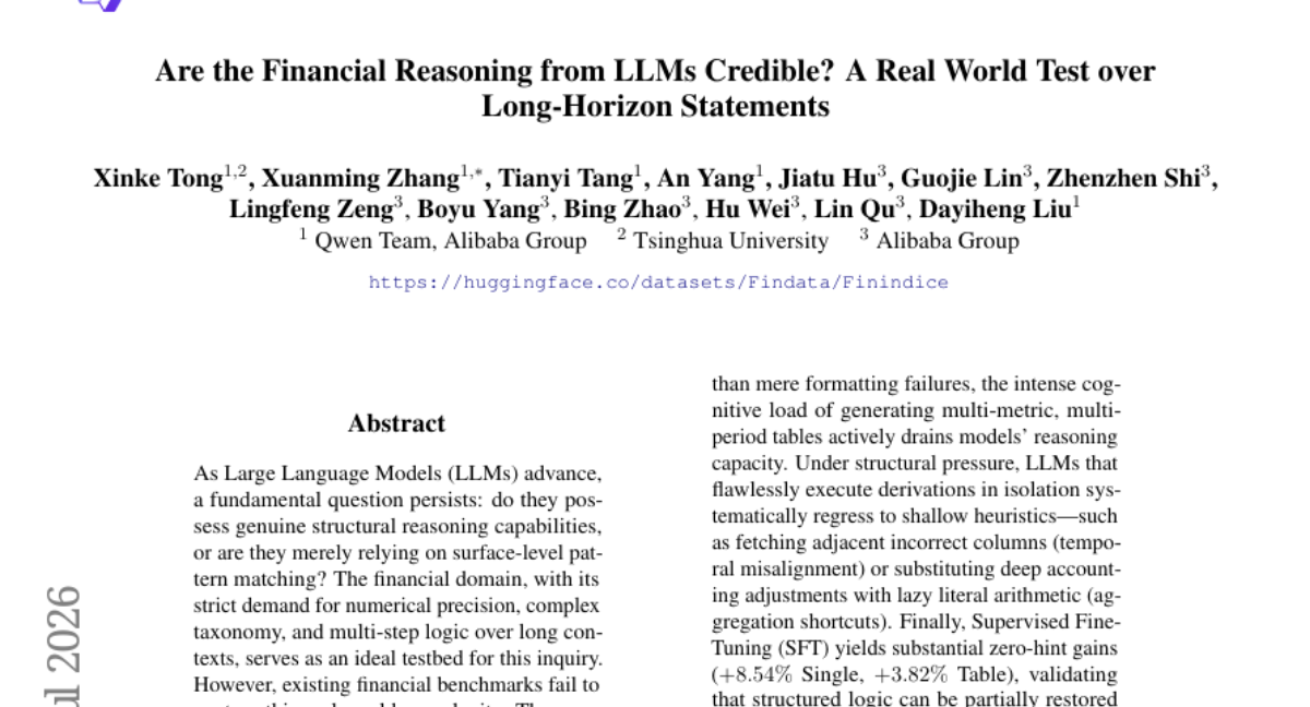 LLM 的金融推理可信吗？基于长周期陈述的真实世界测试