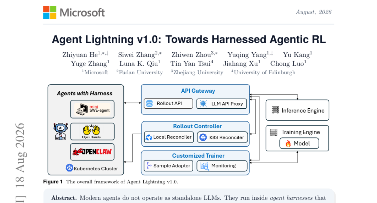 Agent Lightning v1.0: 迈向受控的智能体强化学习