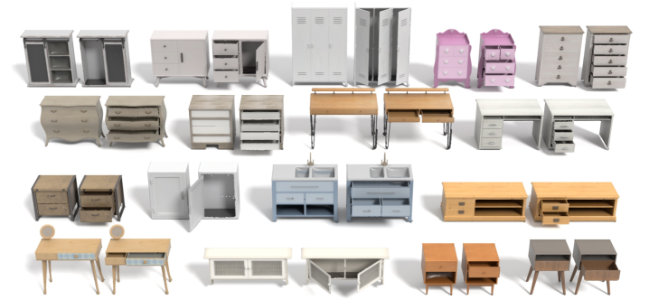 Articulated Object Reconstruction from Rest-State Observation