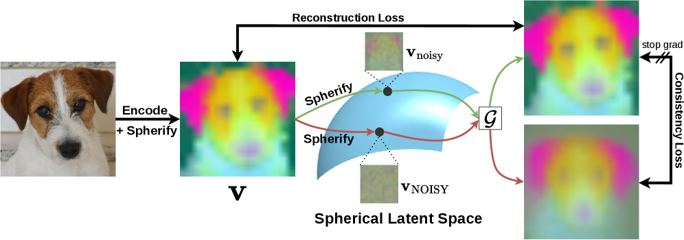 使用Sphere Latent Encoder的高效图像合成