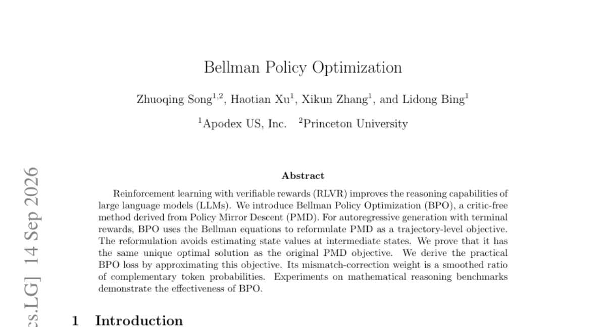 Bellman 策略优化