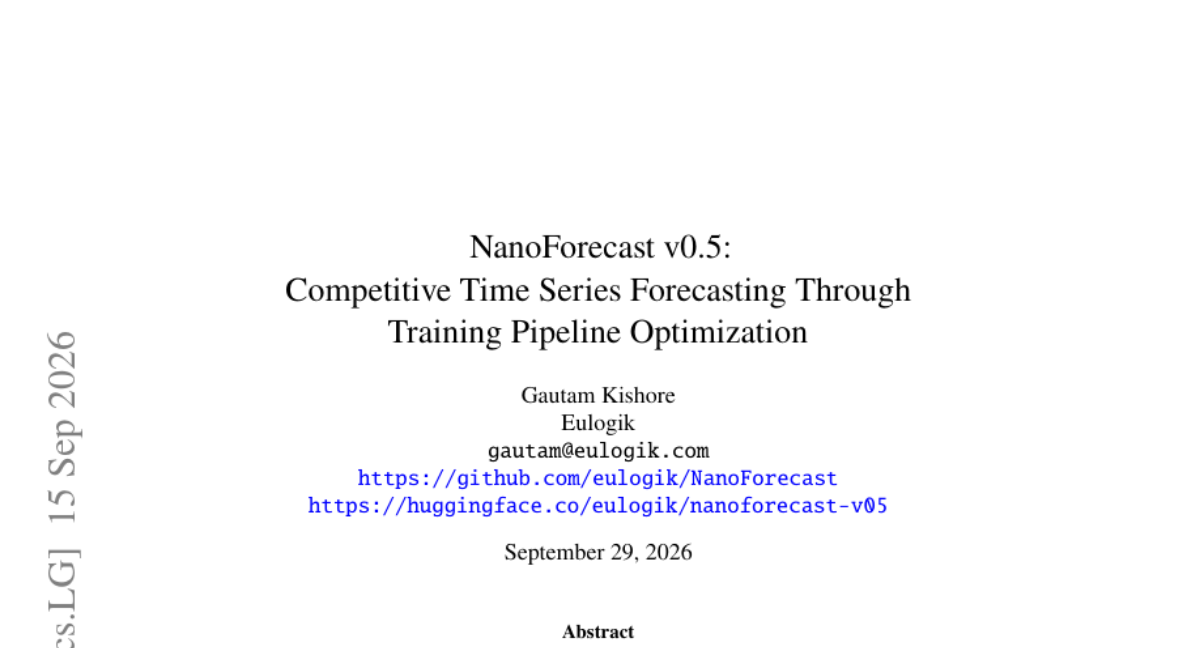 NanoForecast v0.5: 通过训练流程优化实现有竞争力的时间序列预测
