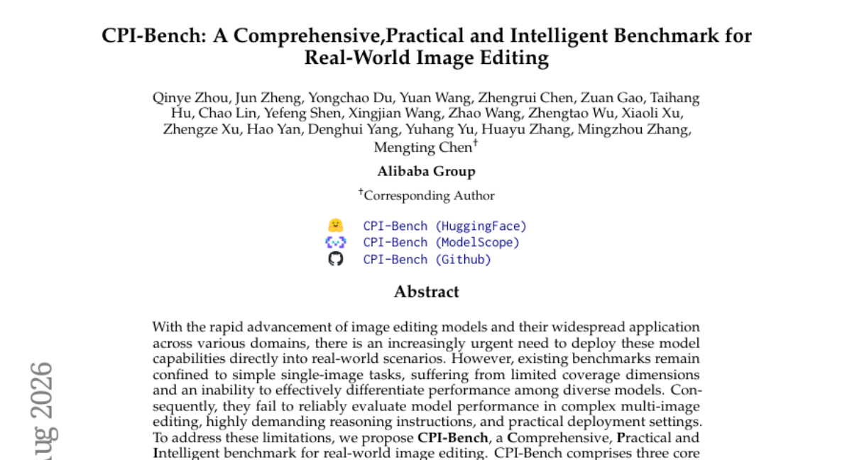 CPI-Bench：一个全面、实用且智能的真实世界图像编辑基准
