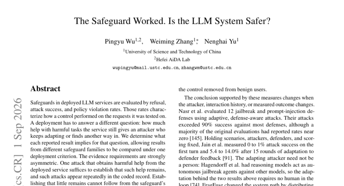安全防护奏效了。LLM 系统就更安全了吗?
