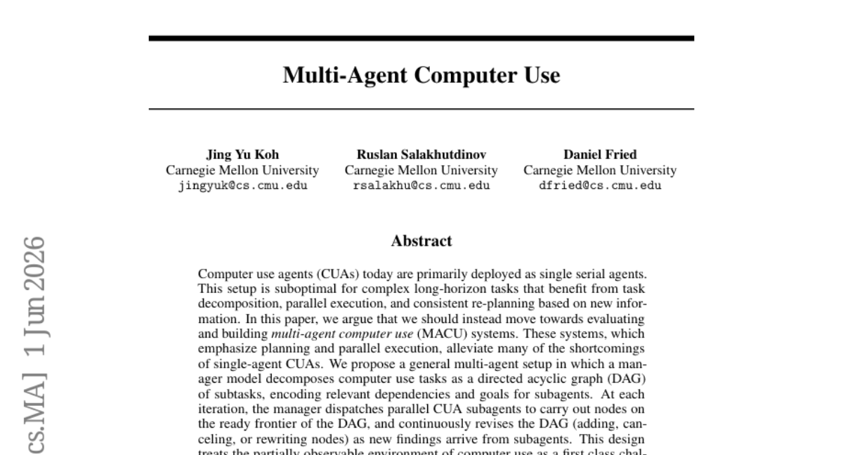 Multi-Agent Computer Use