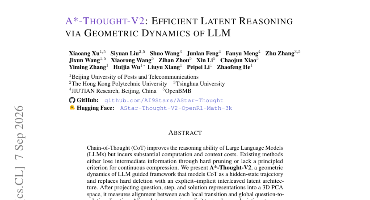 A-Thought-V2: 基于 LLM 几何动力学的高效潜在推理