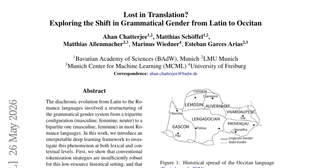 Lost in Translation? 探索从 Latin 到 Occitan 的语法性别转变