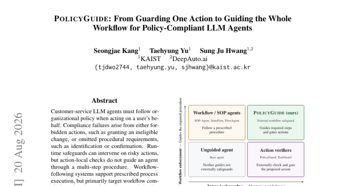 PolicyGuide: 从守护单一操作到为策略合规 LLM 智能体引导整个工作流