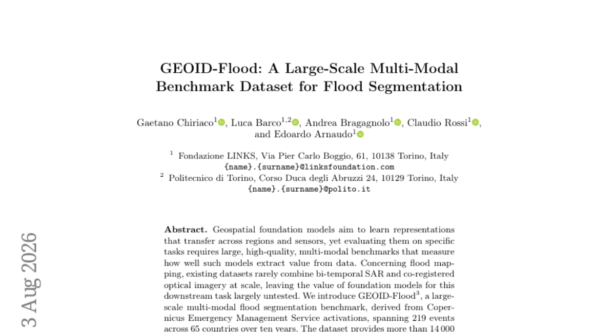 GEOID-Flood：用于洪水分割的大规模多模态基准数据集