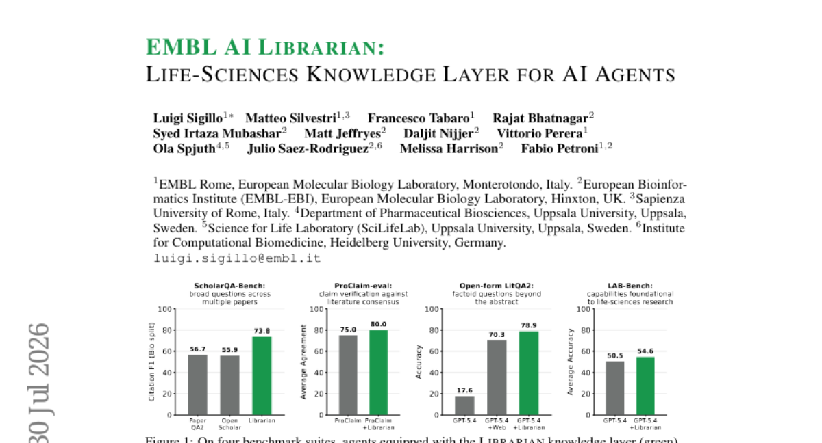 EMBL AI Librarian: AI 代理的生命科学知识层