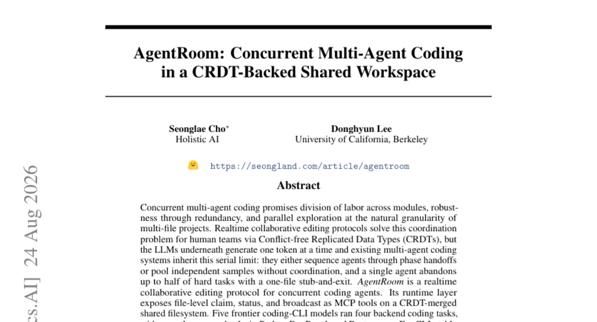 AgentRoom: 基于 CRDT 的共享工作空间中的并发多智能体编码