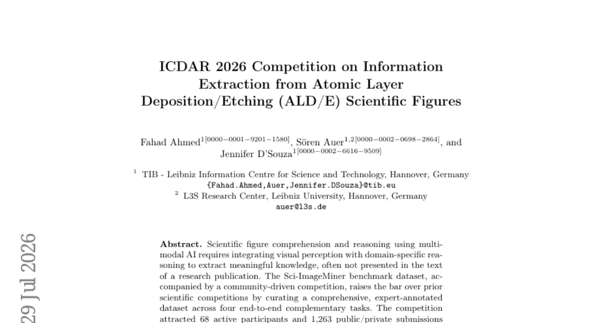 ICDAR 2026 原子层沉积/刻蚀(ALD/E)科学图表信息提取竞赛