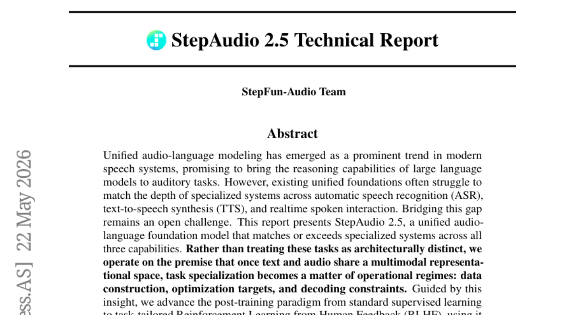 StepAudio 2.5 技术报告