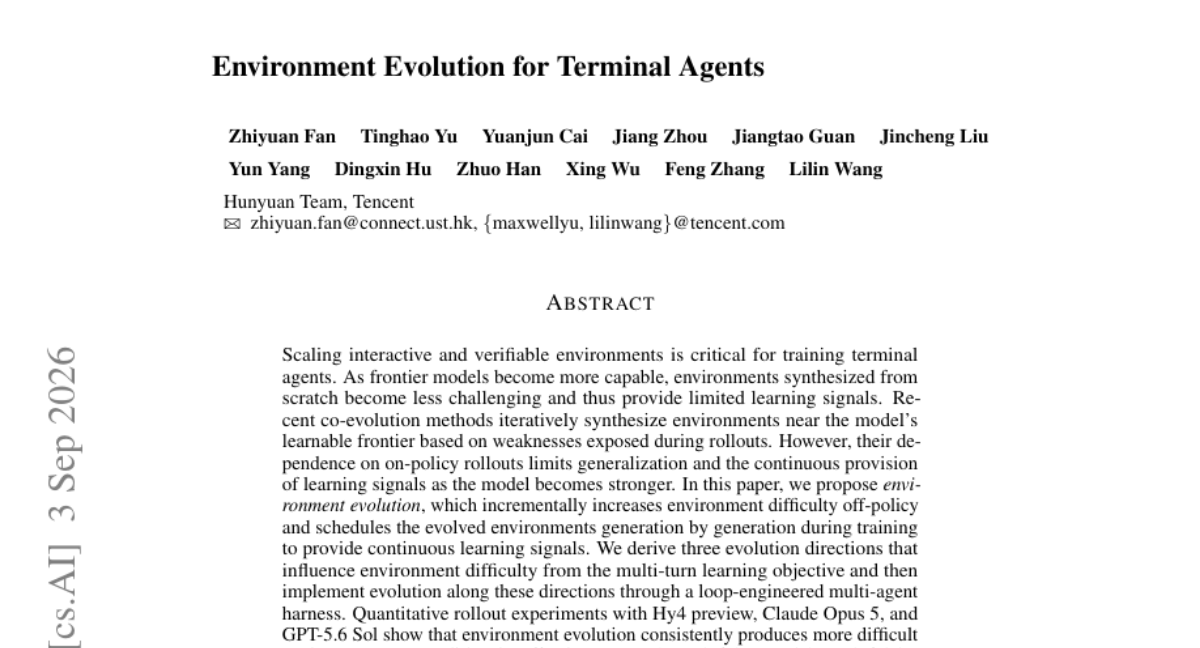 Terminal Agents 的环境进化