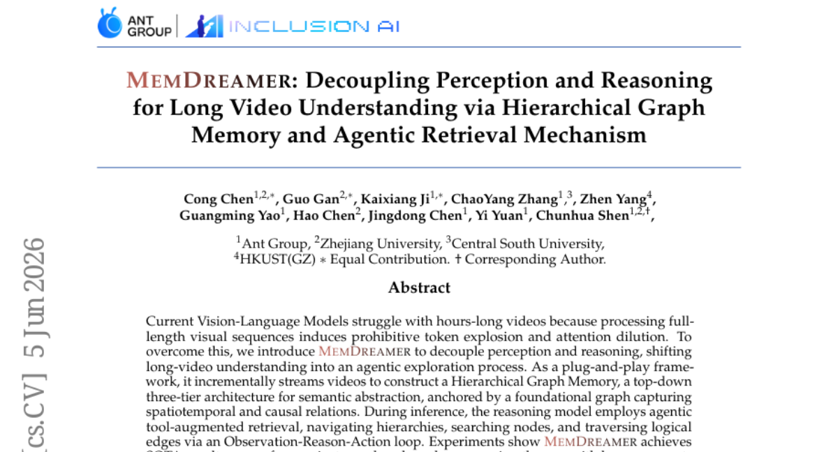 MemDreamer: 通过分层图记忆和智能体检索机制解耦感知与推理实现长视频理解