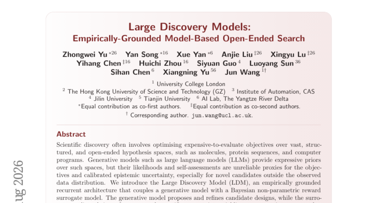 Large Discovery Models：基于实证的模型驱动开放搜索