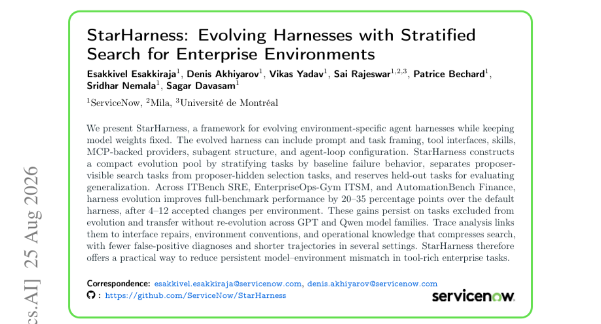 StarHarness：企业环境中基于分层搜索的 Harness 演化