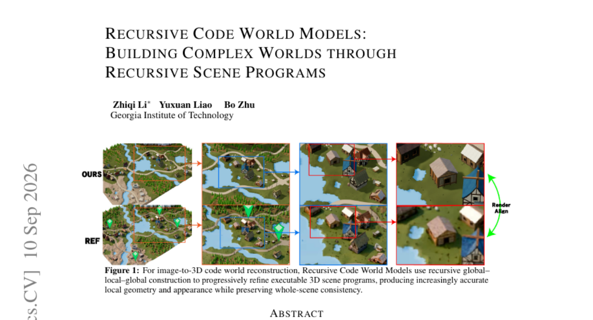 Recursive Code World Models:通过 Recursive Scene Programs 构建复杂世界