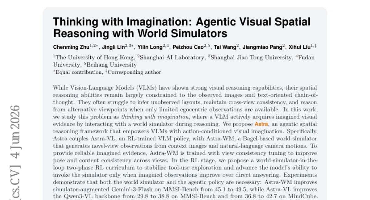 Thinking with Imagination: Agentic Visual Spatial Reasoning with World Simulators