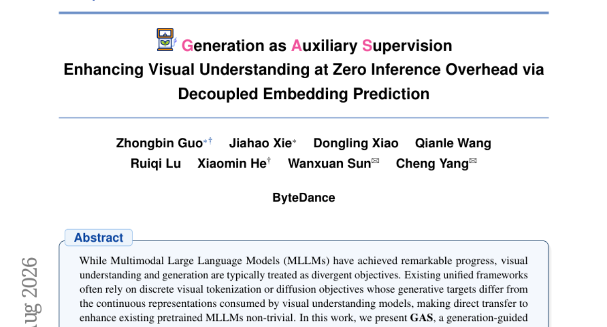 Generation as Auxiliary Supervision: Enhancing Visual Understanding at Zero Inference Overhead via Decoupled Embedding P