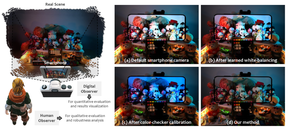 Color Pass-Through via Camera-Display Coupling