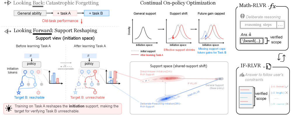 Verifier-Induced Support Reshaping in On-Policy Optimization