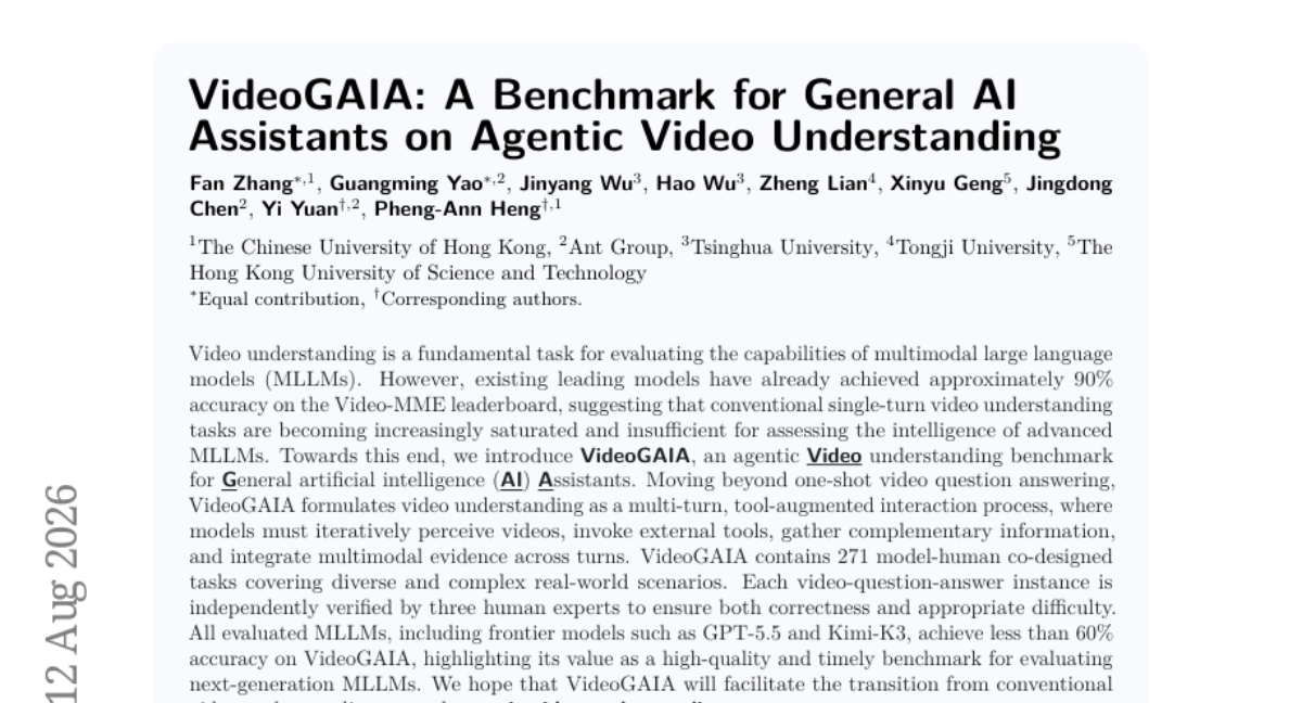 VideoGAIA: 面向智能体视频理解的通用水智能助手基准