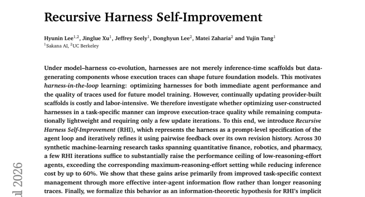 递归式 Harness 自我改进