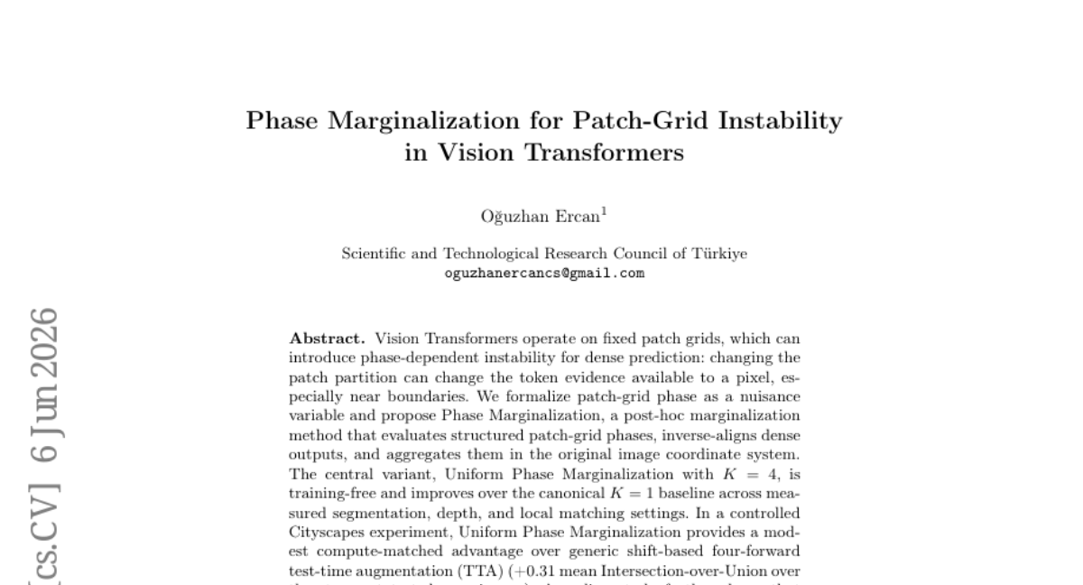 Phase Marginalization：解决 Vision Transformers 中 Patch-Grid 相位不稳定性