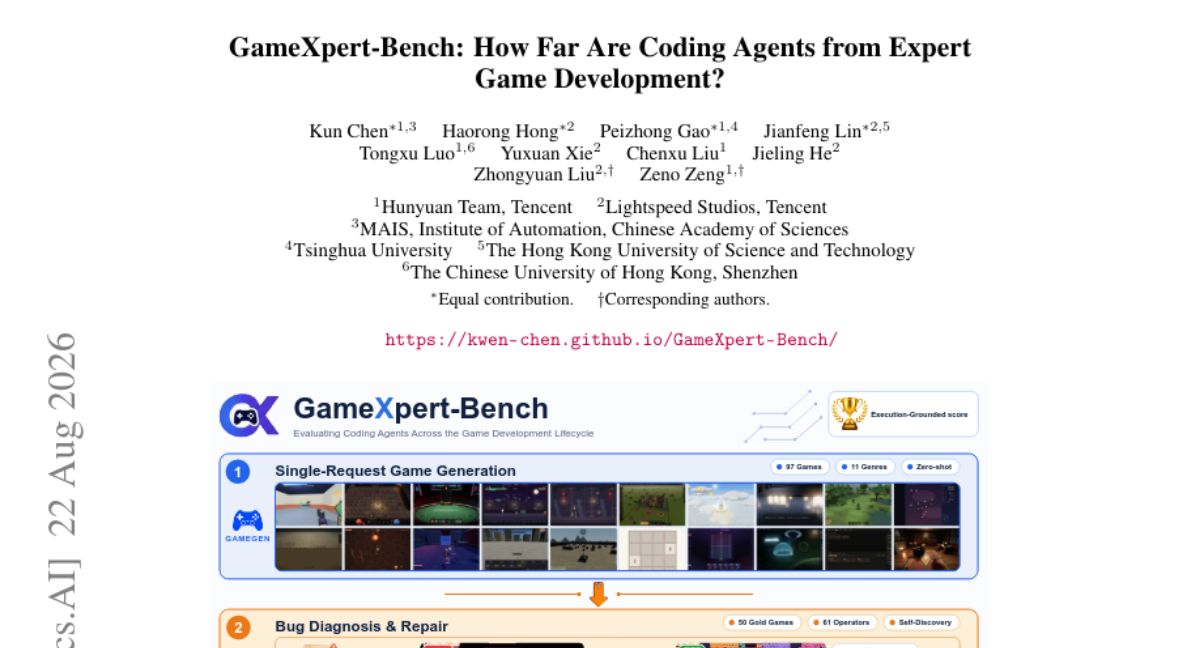 GameXpert-Bench: 编码智能体距离专业游戏开发还有多远?